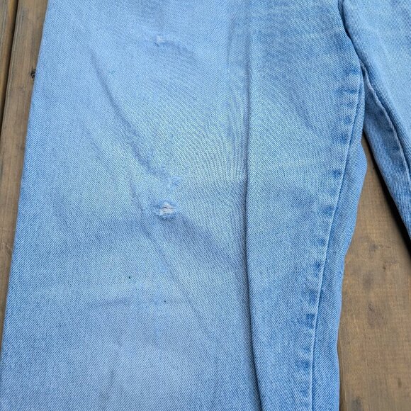 Vintage Armani Jeans Light Wash High Waisted Denim Tapered Leg Jeans Size 38 - Picture 7 of 15